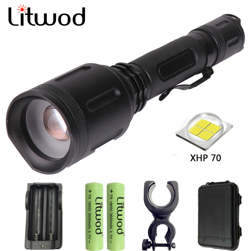 Tactical Self Defense Flashlight LED 20000 Lumens Super Bright